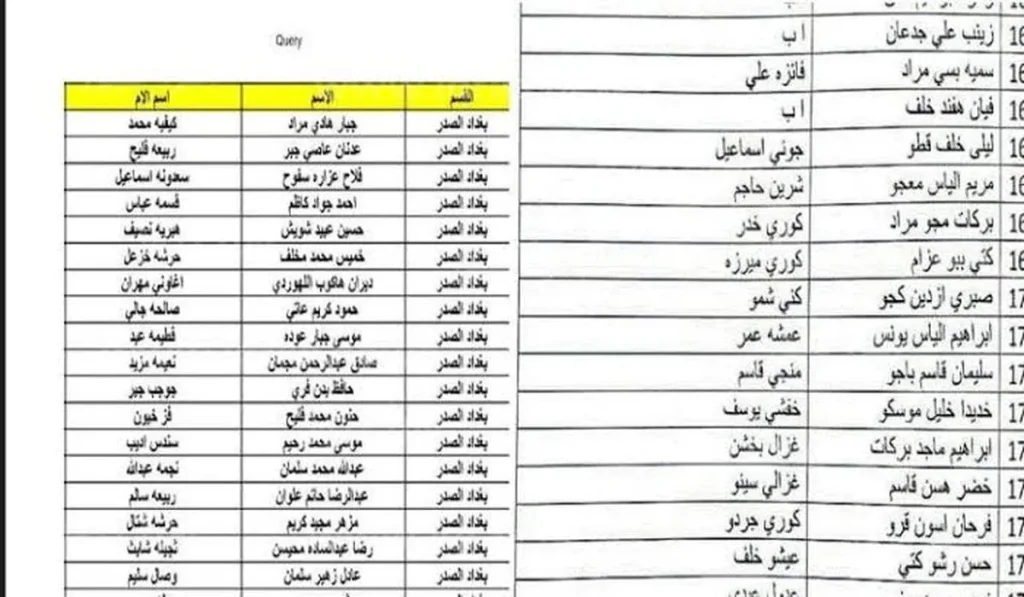 اسماء المشمولين بالرعاية الاجتماعية الوجبة الاخيرة 2024