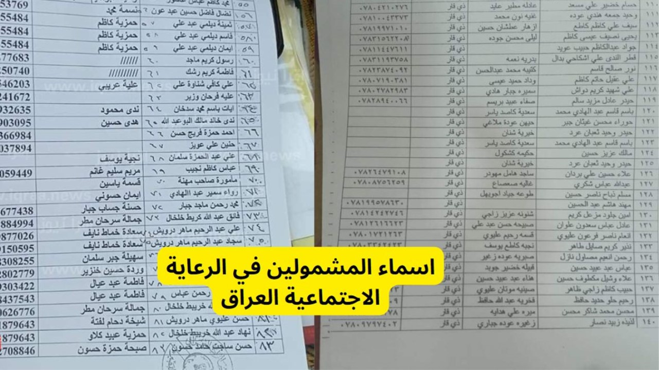 “استعلم هسه” خطوات الاستعلام عن اسماء المشمولين بالرعاية الاجتماعية الوجبة السابعة 2024 في عموم العراق عبر منصة مظلتي