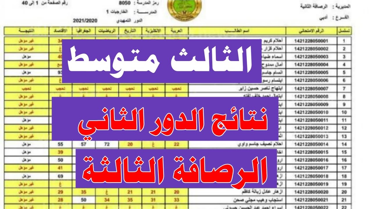 “وزارة التربية العراقية“ لينـــگ نتائج الثالث متوسط الدور الثاني 2024 موقع الوزارة epedu.gov.iq