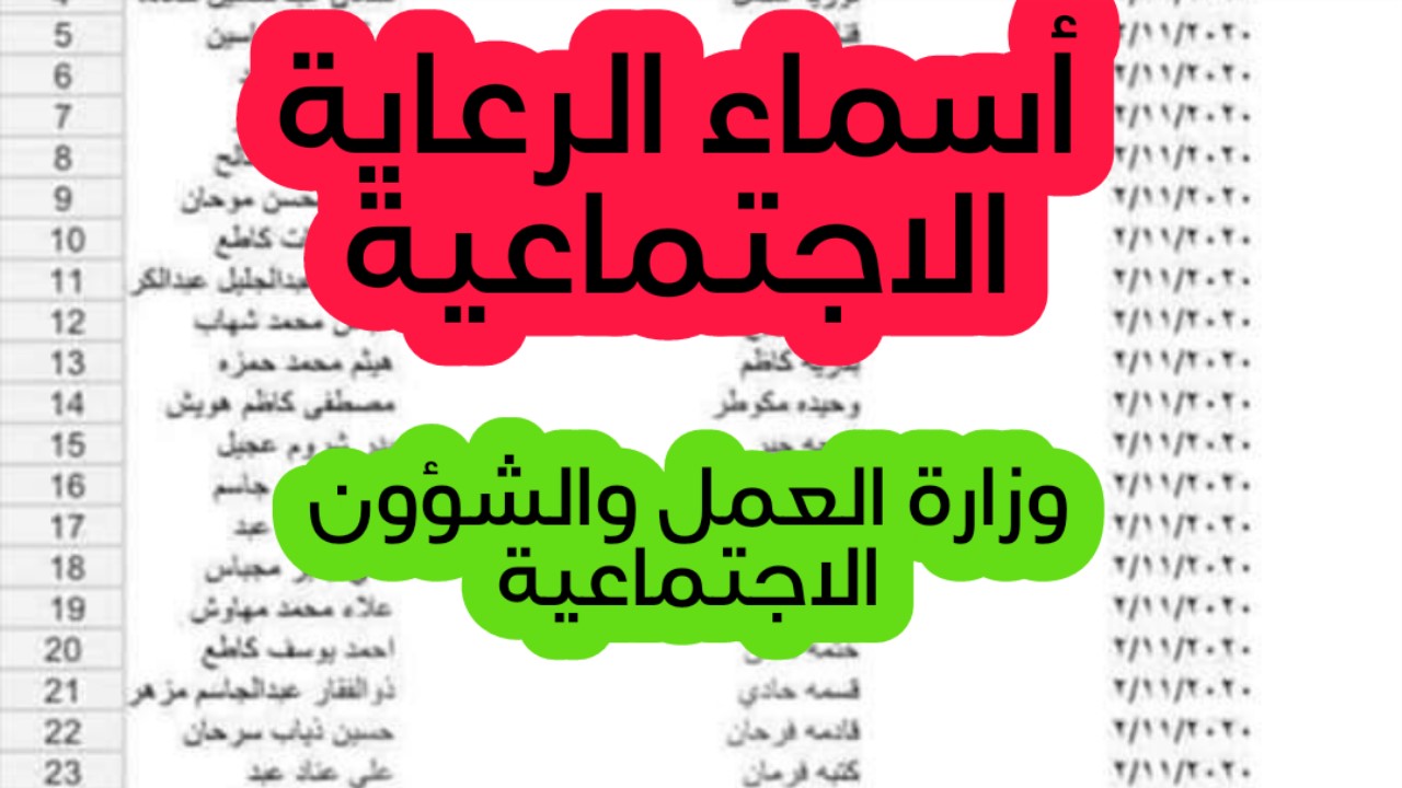 “استعلم هسه من هنا” اسماء المشمولين بالرعاية الاجتماعية الوجبة الأخيرة 2024 عموم المحافظات عبر منصة مظلتي