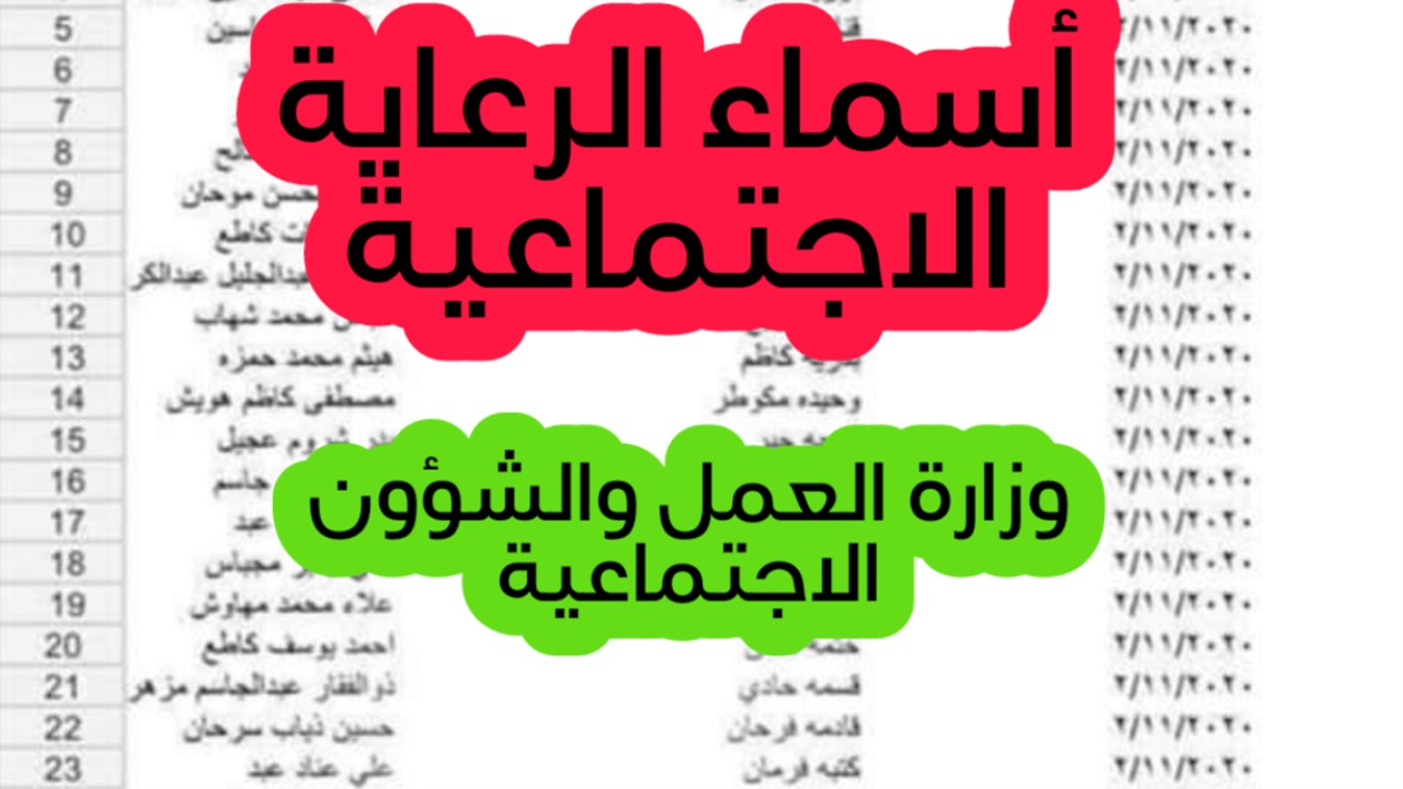 هسه شوف اسمك” رابط الاستعلام عن اسماء المشمولين بالرعاية الاجتماعية الوجبة الأخيرة 2024 عموم المحافظات عبر مظلتي