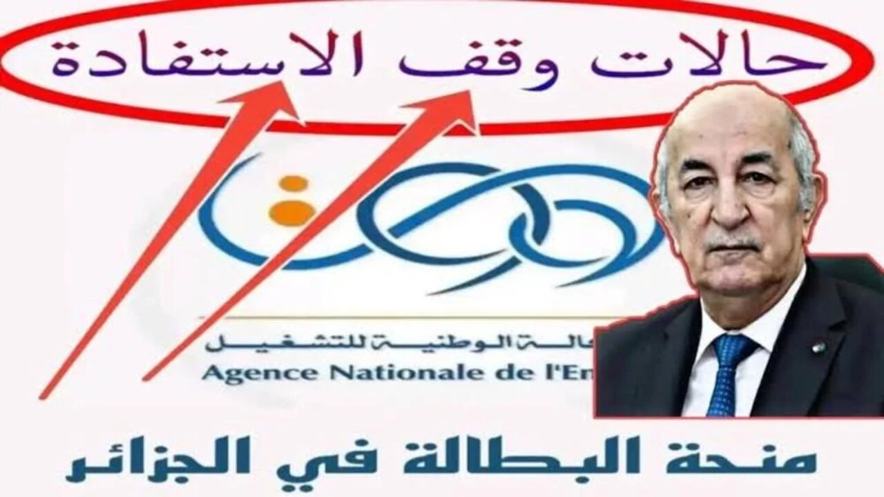 “شوف نفسك يمكن منهم“ حالات إيقاف منحة البطالة بالجزائر 2024 وكيفية التسجيل في المنحة anem.dz