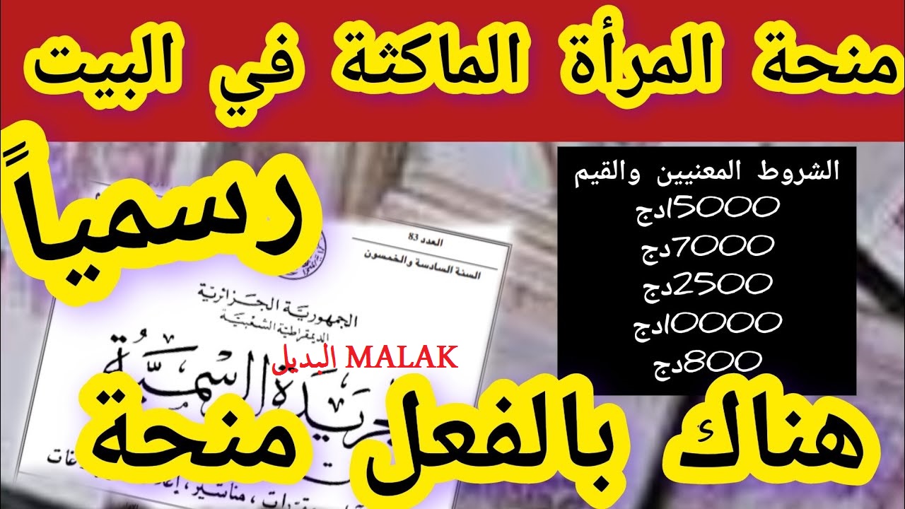 الوكالة الوطنية للتشغيل.. منحة المرأة الماكثة في البيت 2024 وأحصل على 800 دينار جزائري 5 الوكالة الوطنية للتشغيل.. منحة المرأة الماكثة في البيت 2024 وأحصل على 800 دينار جزائري